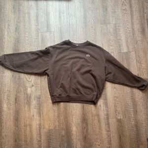 ALO Yoga Brown Oversized Crewneck Sweatshirt